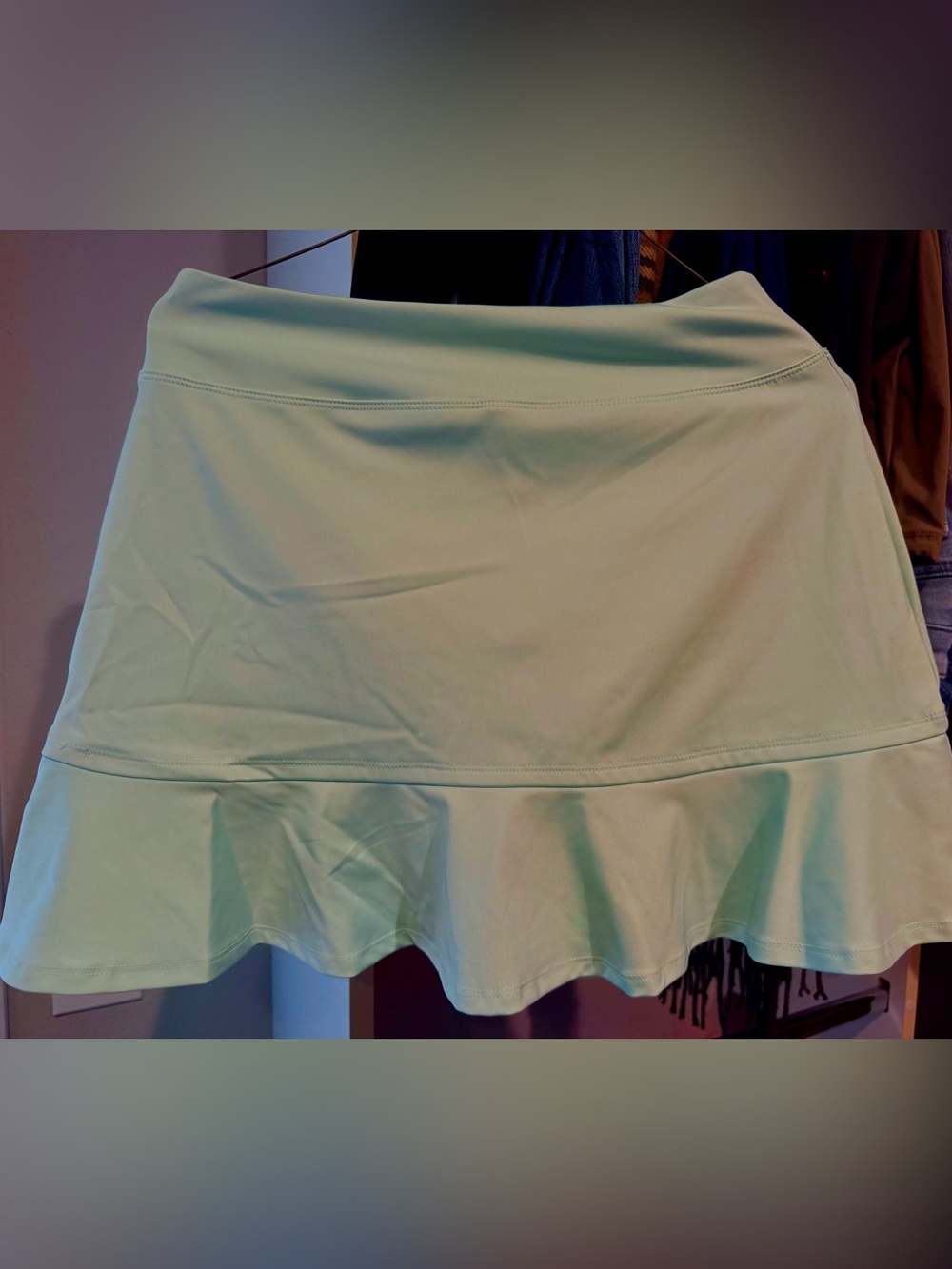 NWOT Tommy Bahama Golf Mint Green Flounce Skort Small Ruffle Tennis Pickleball